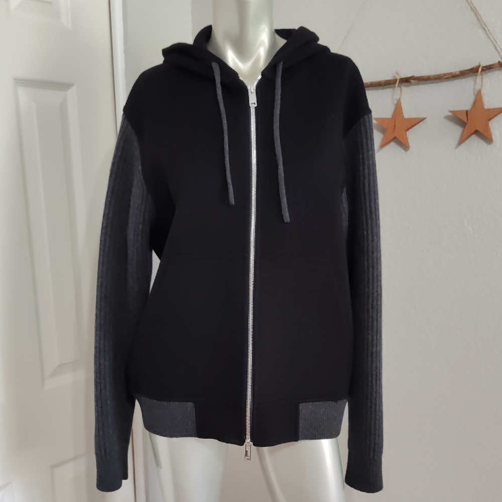 Theory Haskel Luke DFW Jacket Black and Gray Hoodie size M